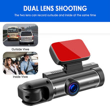 Load image into Gallery viewer, 3.16 inch 1080P HD Night Vision Front and Inside Dual Lenses Driving Recorder, Front and Inside Dual Lenses