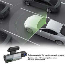 Load image into Gallery viewer, 3.16 inch 1080P HD Night Vision Front and Inside Dual Lenses Driving Recorder, Front and Inside Dual Lenses