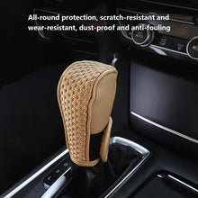 Load image into Gallery viewer, Universal Car PU + Ice Silk Gear Shift Knob Protective Cover, PU + Ice Silk Cover