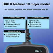 Load image into Gallery viewer, MS310 LCD Screen Car Battery Tester ODB2 Fault Detector, ODB2 Fault Detector