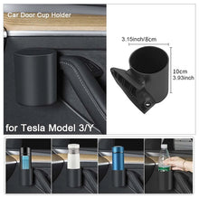 Load image into Gallery viewer, For Tesla Model Y / 3 2pcs / Set Car Door Main &amp; Passenger Driver Water Cup Storage Holder, 2pcs / Set