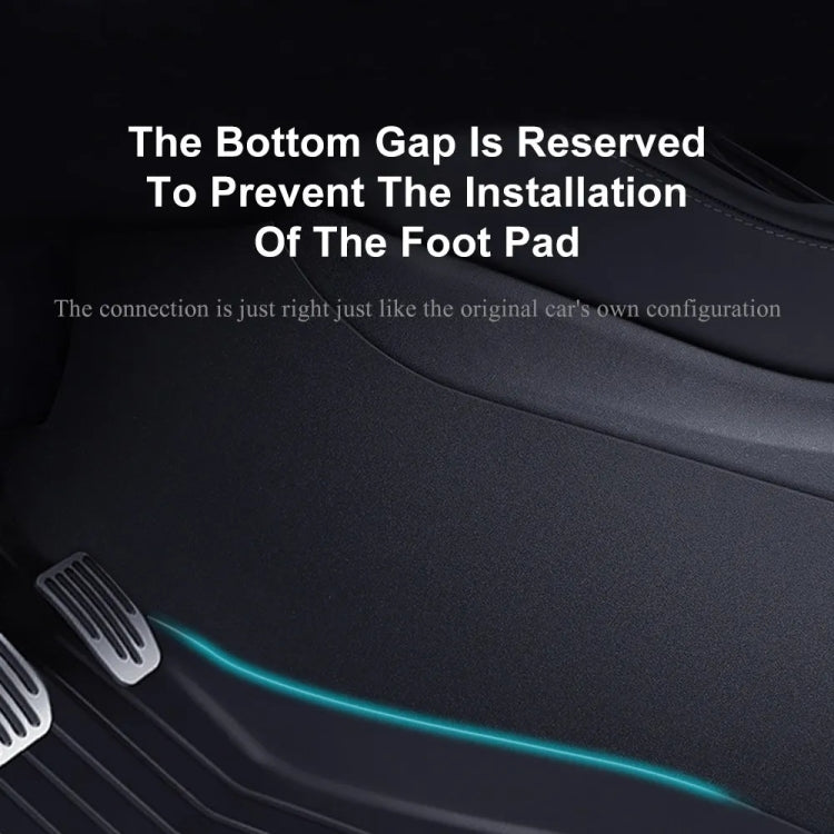 For Tesla Model Y 2pcs / Set Car Center Console Inside Leather Anti-kick Pad, Center Console Inside Anti-kick Pad