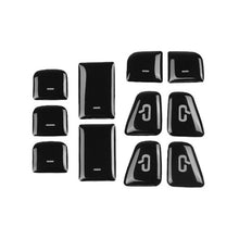 Load image into Gallery viewer, For Tesla Model 3 / Y 11pcs / Set Car Window Lift Button PU Adhesive Decorative Sticker, Window Lift Button Decorative Sticker