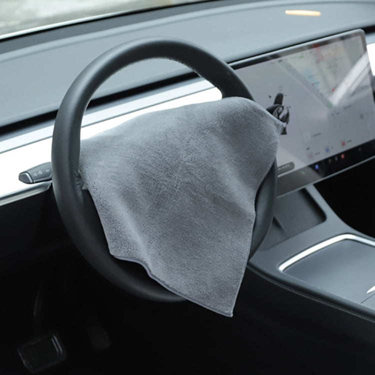 For Tesla General Car Microfiber Towel Cleaning Rag, Style: With LOGO, Size: 30 x 30cm, With LOGO