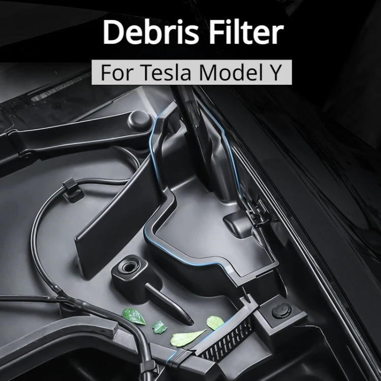 For Tesla Model Y 2021-2023 Car Front Hood Gutter Anti-blocking Protective Cover, Front Hood Gutter