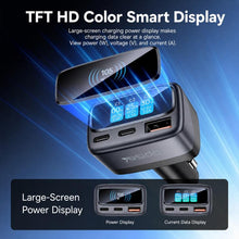 Load image into Gallery viewer, Yesido Y75 105W TFT Display Car Charger 3-Port 1 x USB-A &amp; 2 x USB-C Fast Charging Car Adapter