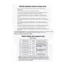 Load image into Gallery viewer, 12V / 24V Automotive Battery Voltage Tester