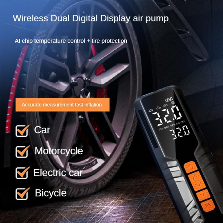60W Portable Tire Inflator Cordless Air Pump, 60w6000mah-TP