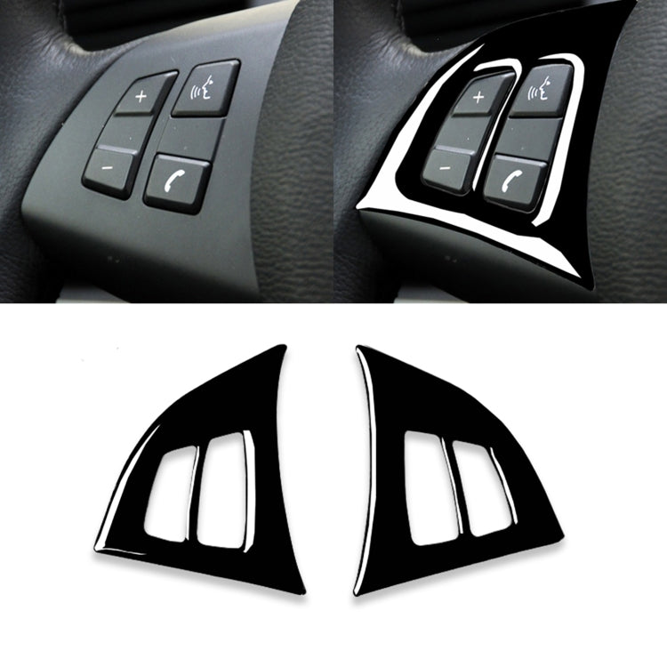 Car Steering Wheel Buttons Decorative Sticker for BMW E70 X5 2008-2013, Left and Right Drive Universal, Steering Wheel Buttons