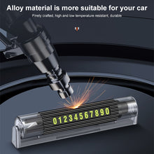 Load image into Gallery viewer, Car Multi-functional Emergency Safety Hammer Temporary Parking Dual Number Plate