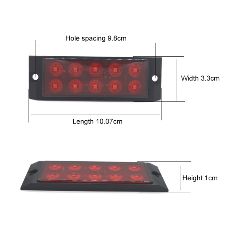 2pcs Car / Truck 10LEDs Side Marker Indicator Lights Bulb Lamp, MK-017 (Red), MK-017 (White), MK-017(Orange)
