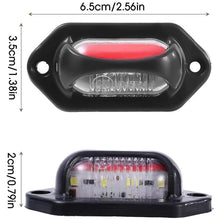 Load image into Gallery viewer, 2pcs Car / Truck 12-24V 8LEDs Dual Color Side Marker Indicator Lights Bulb Lamp, MK-113
