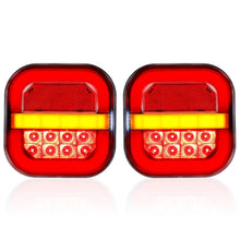 Load image into Gallery viewer, 2pcs 12-24V 28LEDs Square Trailer Taillight, 12-24V