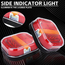 Load image into Gallery viewer, 2pcs 12-24V 28LEDs Square Trailer Taillight, 12-24V