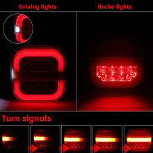 Load image into Gallery viewer, 2pcs 12-24V 28LEDs Square Trailer Taillight, 12-24V