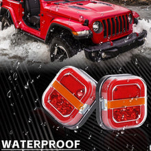 Load image into Gallery viewer, 2pcs 12-24V 28LEDs Square Trailer Taillight, 12-24V
