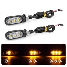 Load image into Gallery viewer, 2pcs 12V 3LEDs Motorcycle Mini Water Turn Signal Light, 3LEDs (Black), 3LEDs (Transparent), 3LEDs (Yellow)