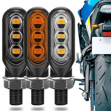 Load image into Gallery viewer, 2pcs 12V 3LEDs Motorcycle Mini Water Turn Signal Light, 3LEDs (Black), 3LEDs (Transparent), 3LEDs (Yellow)
