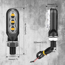 Load image into Gallery viewer, 2pcs 12V 3LEDs Motorcycle Mini Water Turn Signal Light, 3LEDs (Black), 3LEDs (Transparent), 3LEDs (Yellow)