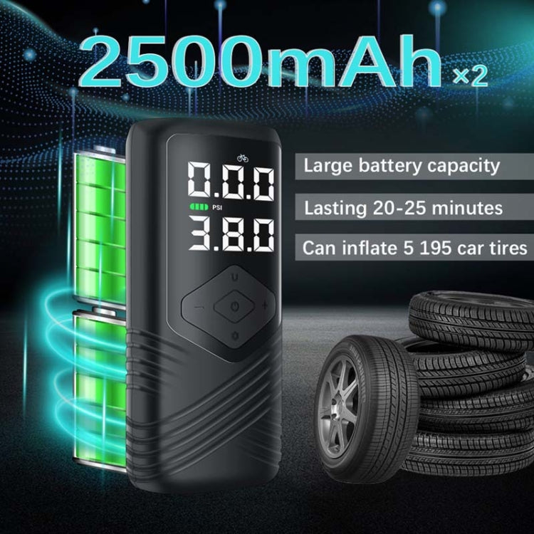 Portable Car Multi-function Digital Display Tire Wireless Electric Air Pump, Wireless