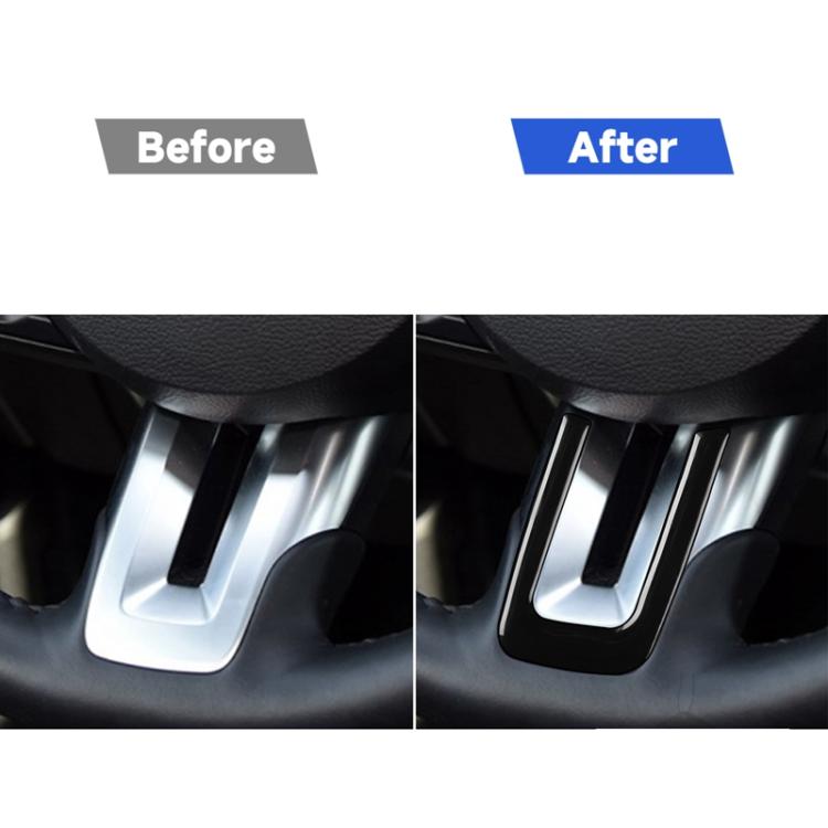 For Ford Mustang 2015-2020 Car Steering Wheel Button Frame Decorative Sticker, Left and Right Drive Universal, Steering Wheel Button Frame