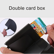 Load image into Gallery viewer, X-7 Antimagnetic RFID  Multi-functional Aluminum Crazy Horse Texture Leather Card Bag Wallet