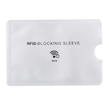 Load image into Gallery viewer, 100pcs Aluminum Foil Anti Theft RFID Blocking Sleeve Card Protector, Size: 9.1*6.3cm, RFID Blocking Sleeve 100pcs