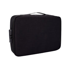 Load image into Gallery viewer, ZJ02 Waterproof Polyester Multi-layer Document Storage Bag Laptop Bag  for All Sizes of Laptops, with Password Lock