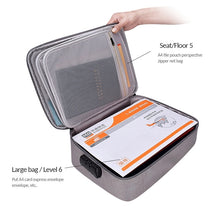 Load image into Gallery viewer, ZJ02 Waterproof Polyester Multi-layer Document Storage Bag Laptop Bag  for All Sizes of Laptops, with Password Lock