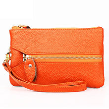 Load image into Gallery viewer, 2001 Horizontal Square Litchi Texture Wallet Clutch Bag for Ladies, with Detachable Hand Strap &amp; 6 Key Rings, Orange, Pink, Green, Yellow