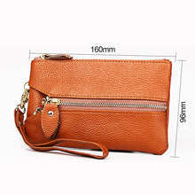 Load image into Gallery viewer, 2001 Horizontal Square Litchi Texture Wallet Clutch Bag for Ladies, with Detachable Hand Strap &amp; 6 Key Rings, Orange, Pink, Green, Yellow