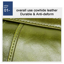 Load image into Gallery viewer, 3520 Long Cowhide Leather Folding Anti-magnetic RFID Wallet for Ladies, with Card Slots, 3520 Green, 3520 Blue, 3520 Red, 3520 Yellowish-brown, 3520 Black, 3520 Coffee
