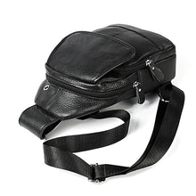 Load image into Gallery viewer, 6023 Casual Litchi Texture Soft Face Full-grain Cowhide One Shoulder Crossbody Bag for Men, Black, Coffee, Red, Brown