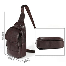 Load image into Gallery viewer, 6023 Casual Litchi Texture Soft Face Full-grain Cowhide One Shoulder Crossbody Bag for Men, Black, Coffee, Red, Brown