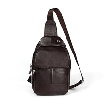 Load image into Gallery viewer, 6023 Casual Litchi Texture Soft Face Full-grain Cowhide One Shoulder Crossbody Bag for Men, Black, Coffee, Red, Brown