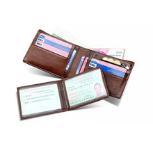 Load image into Gallery viewer, 8016 Retro Cowhide Leather Multiple Card Slots Wallet for Men, with Removable Card Holder, 8016