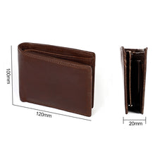 Load image into Gallery viewer, 8020 Horizontal Retro Crazy Horse Texture Leather Anti-magnetic RFID Wallet Clutch Bag for Men, with Card Slots, 8020 Black, 8020 Coffee, 8020 Yellowish-brown