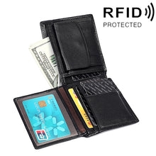 Load image into Gallery viewer, 8020 Horizontal Retro Crazy Horse Texture Leather Anti-magnetic RFID Wallet Clutch Bag for Men, with Card Slots, 8020 Black, 8020 Coffee, 8020 Yellowish-brown