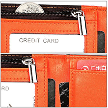 Load image into Gallery viewer, 9606 Cowhide Leather Anti-magnetic RFID Multiple Card Slots Wallet for Men, with Zipper Bag, 9606 Black, 9606 Coffee