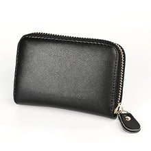 Load image into Gallery viewer, KB152 Butterfly Pattern Zipper Cowhide Leather Organ Shape Multiple Card Slots Anti-magnetic RFID Wallet for Ladies, KB152 Colour, KB152 Blue, KB152 Purple, KB152 Silver
