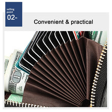 Load image into Gallery viewer, KB152 Butterfly Pattern Zipper Cowhide Leather Organ Shape Multiple Card Slots Anti-magnetic RFID Wallet for Ladies, KB152 Colour, KB152 Blue, KB152 Purple, KB152 Silver