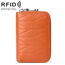 Load image into Gallery viewer, KB191 Zipper Cowhide Leather Organ Shape Multiple Card Slots Anti-magnetic RFID Wallet Clutch Bag for Ladies, KB191 Brown, KB191 Aqua Blue, KB191 Black, KB191 Dark Blue, KB191 Pink, KB191 Light Purple, KB191 Wine Red
