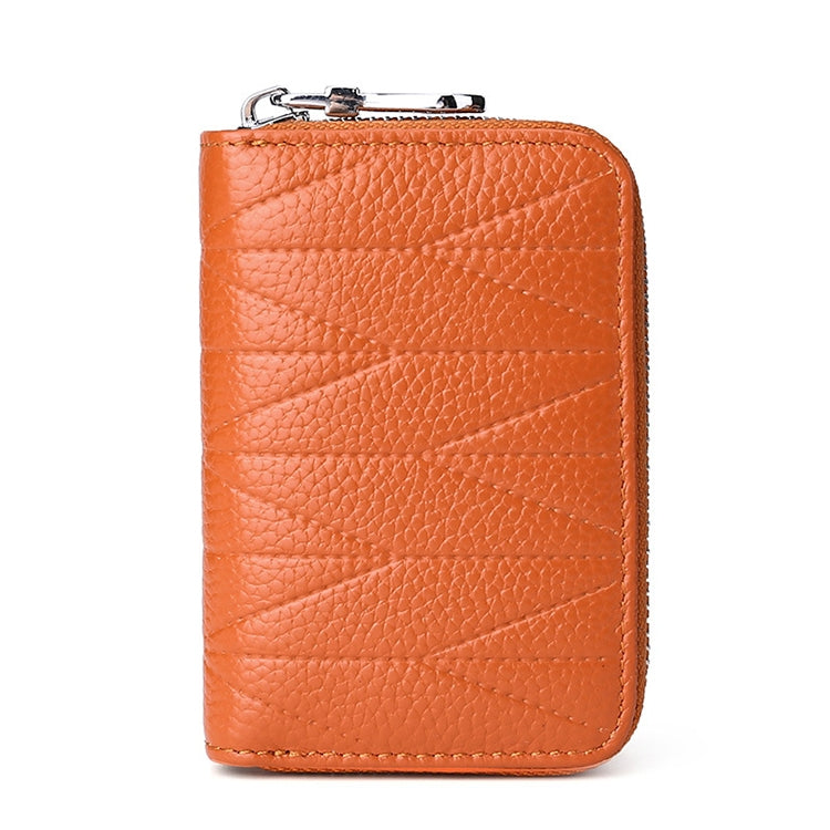 KB191 Zipper Cowhide Leather Organ Shape Multiple Card Slots Anti-magnetic RFID Wallet Clutch Bag for Ladies, KB191 Brown, KB191 Aqua Blue, KB191 Black, KB191 Dark Blue, KB191 Pink, KB191 Light Purple, KB191 Wine Red