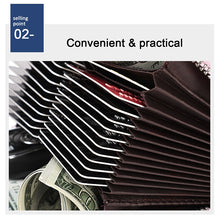 Load image into Gallery viewer, KB195 Zipper Cowhide Leather Double Row Organ Shape Multiple Card Slots Anti-magnetic RFID Wallet Clutch Bag for Ladies, KB195 Black, KB195 Coffee, KB195 Pink, KB195 Purple, KB195 Rose Red