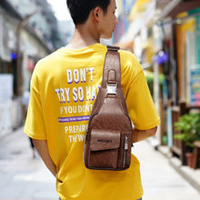 Load image into Gallery viewer, WEIXIER 9525 Men Leisure Style PU Leather Single Shoulder Crossbody Bag