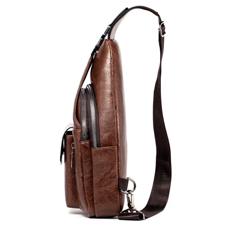 WEIXIER 9525 Men Leisure Style PU Leather Single Shoulder Crossbody Bag