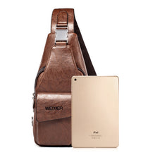 Load image into Gallery viewer, WEIXIER 9525 Men Leisure Style PU Leather Single Shoulder Crossbody Bag