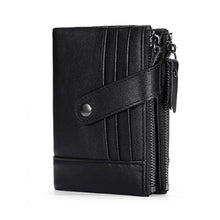 Load image into Gallery viewer, TP-196 Multi-functional Retro Cowhide Leather Multiple Card Slots Dual zipper RFID Wallet