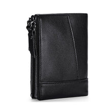 Load image into Gallery viewer, TP-196 Multi-functional Retro Cowhide Leather Multiple Card Slots Dual zipper RFID Wallet