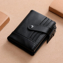 Load image into Gallery viewer, TP-196 Multi-functional Retro Cowhide Leather Multiple Card Slots Dual zipper RFID Wallet